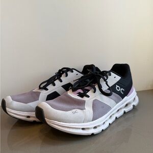 On Running Black and Purple Athletic Shoes